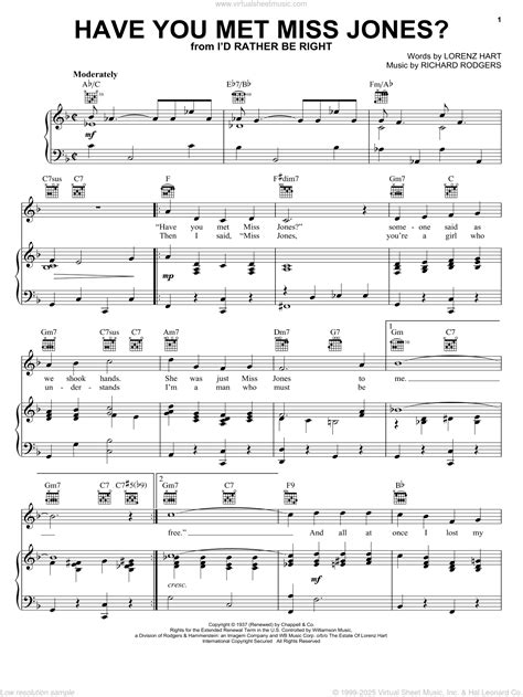 Have You Met Miss Jones? sheet music for voice, piano or guitar