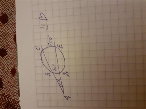 Найди угол А если дуга BD=70 градусов, а дуга CE=150 градусов A)70 ...