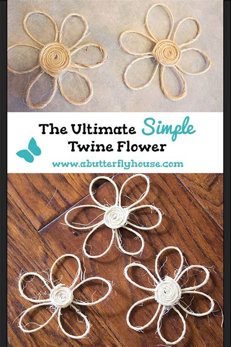 How to make easy diy twine flowers – Artofit