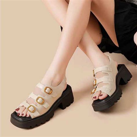 jual sandal wedges perempuan style terbaru sandal wanita tali wedges