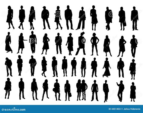 силуэты иллюстрация вектора. иллюстрации насчитывающей офис - 4451403