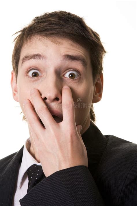 Frightened man stock image. Image of frustration, defeat - 7767019