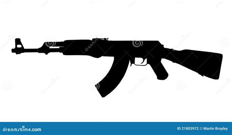 Silhouette De Kalachnikov D'AK47 Photographie stock - Image: 21803972
