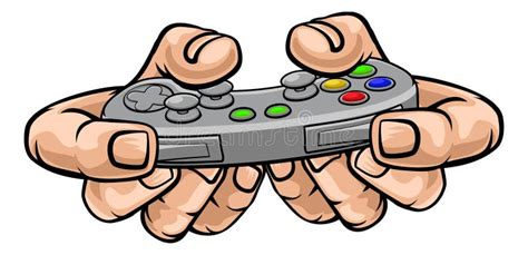 Gamer Hand Holding Video Gaming Game Controller Stock Vector ...