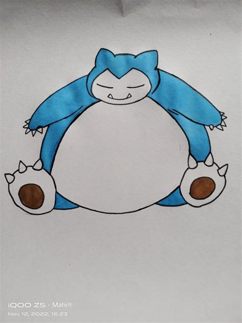 draw  snorlax step  step