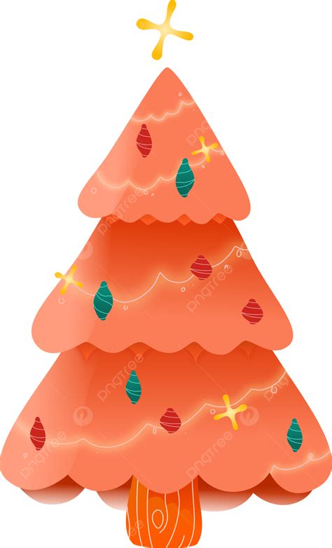 Christmas Tree, Tree, Orange, Christmas PNG and Vector with Transparent ...