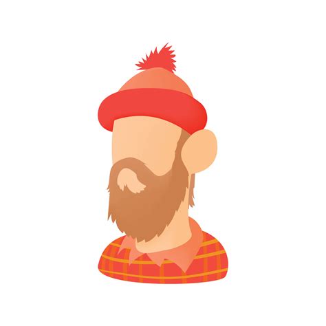 Lumberjack icon in cartoon style 14466904 Vector Art at Vecteezy