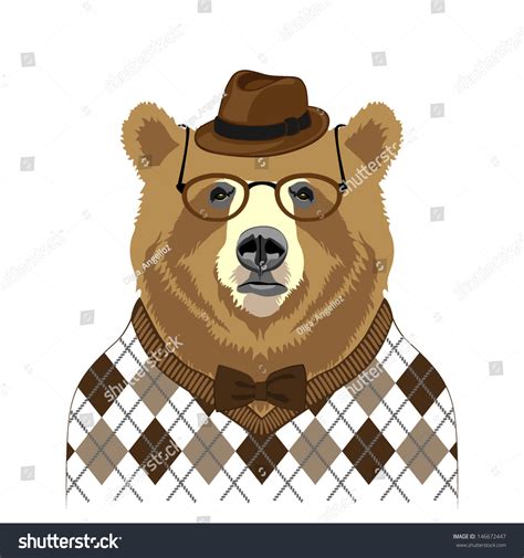 Professor Bear, Vector Illustration - 146672447 : Shutterstock