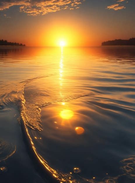 Premium AI Image | Sun Drop in Water