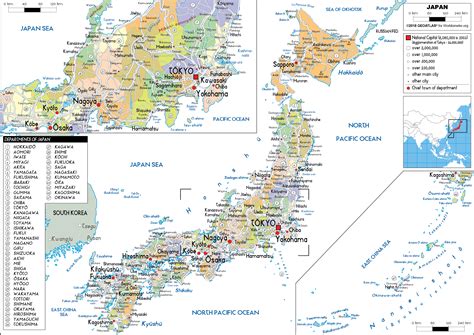 Japan Physical And Political Map Japan Travel Advice & Safety