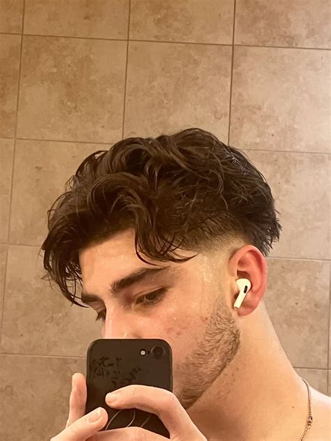 Mid part ️ | Hair cuts, Faded hair, Mens haircuts thick hair