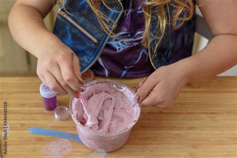 Kids have fun learning at home making slime in a creative science ...