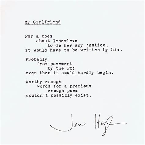 Poems For My Girlfriend