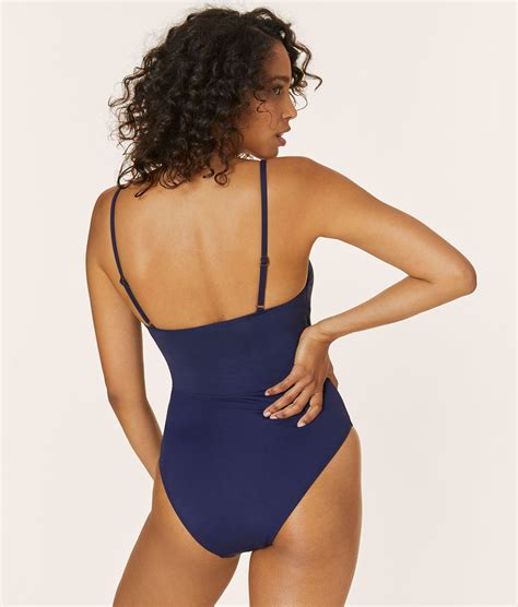 The Amalfi One Piece - Flat - Navy - Classic - Andie Co.