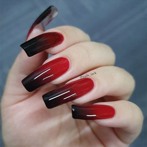 Unhas Preta E Vermelha - Unhas vermelhas com preto: 25 ideias + como fazer passo a passo