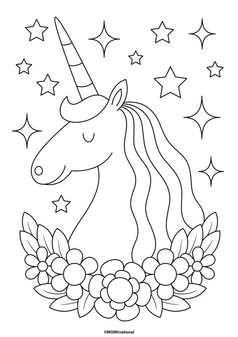 Fun and Free Unicorn Coloring Pages For Kids - MOMtivational