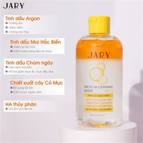 NƯỚC TẨY TRANG JARY MICELLAR CLEANSING WATER MÀU VÀNG - DÀNH CHO MỌI L