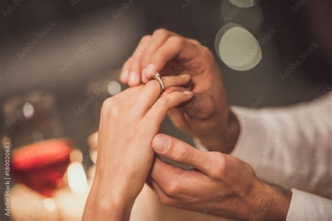 man proposing  restaurant stock photo adobe stock