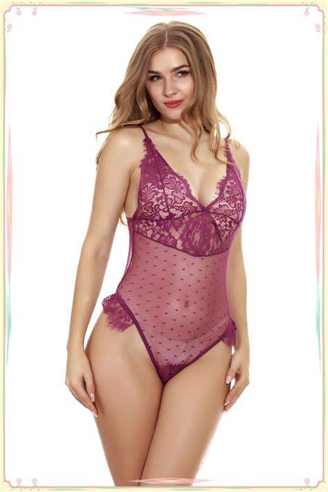 One Piece Sexy Lingerie Erotic Teddy Babydoll Lingerie Transparent Lace