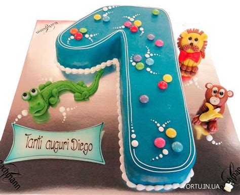 Торт у вигляді цифри 1 » Торти на замовлення 🎂 Торт на заказ від ...