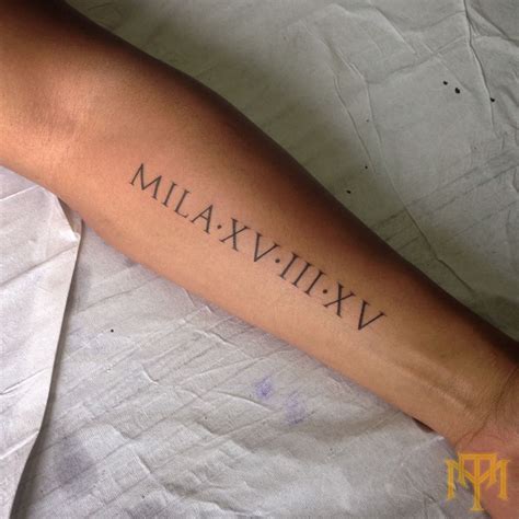 Дата римскими цифрами тату - inkedink.ru