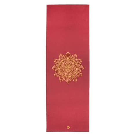 Mata do jogi Bodhi Rishikesh Premium 4,5mm - burgundowa z mandalą ...