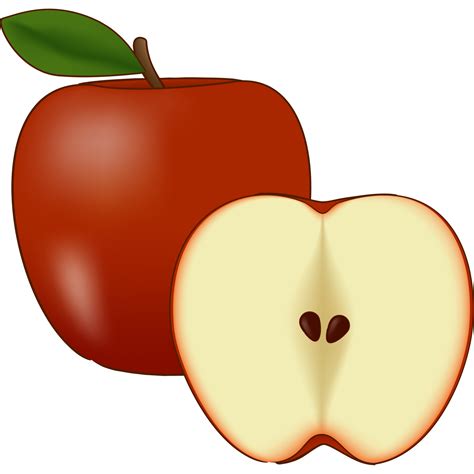 Red apple slice 22479152 PNG