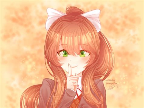 secret monika fan art  shimayaeiko  deviantart
