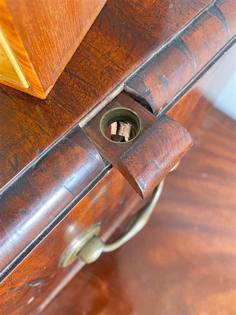 Incredible Georgian Travelling Box with Hidden Locking Mechanism For