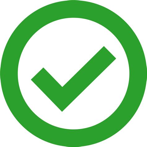 Green Check Mark Icon Transparent Background