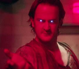 man  red light   eyes