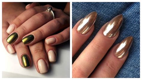 Бежево-золотой маникюр с втиркой | Beige nails, Pink manicure, Beige ...