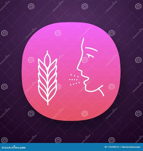 Wheat allergy app icon stock vector. Illustration of button - 176290215