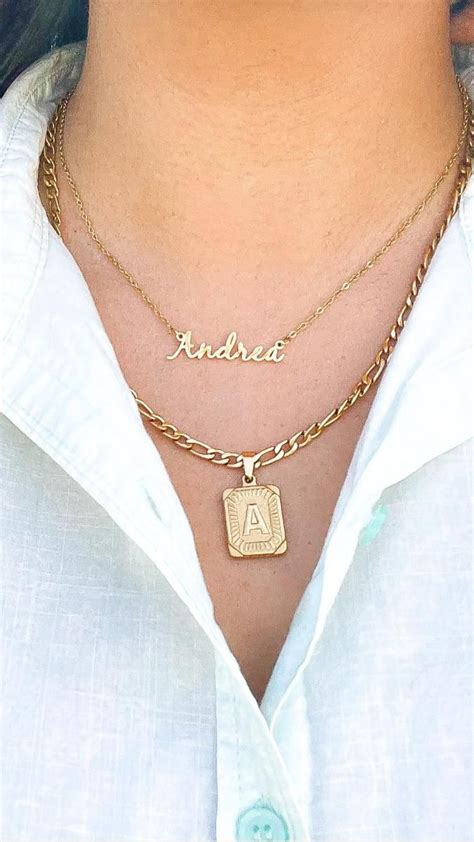 initial  necklace  women friendship jewelry necklace