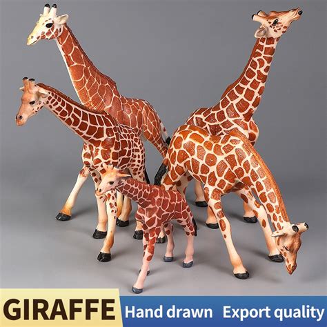 Brinquedo Africano - Africano Selvagem Mundo Simulação Brinquedos Animais Girafa Conjunto ...