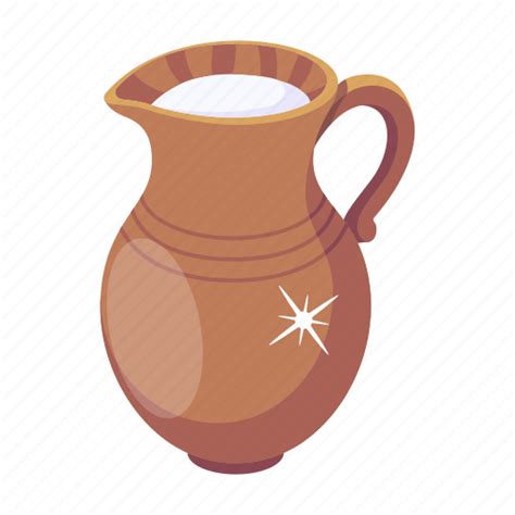 Milk jug, milk pitcher, milk jar, milk carafe, milk ewer icon ...
