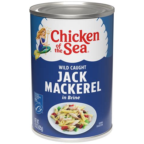 Chicken of the Sea Wild Caught Jack Mackerel in Brine 15 oz Canned Fish