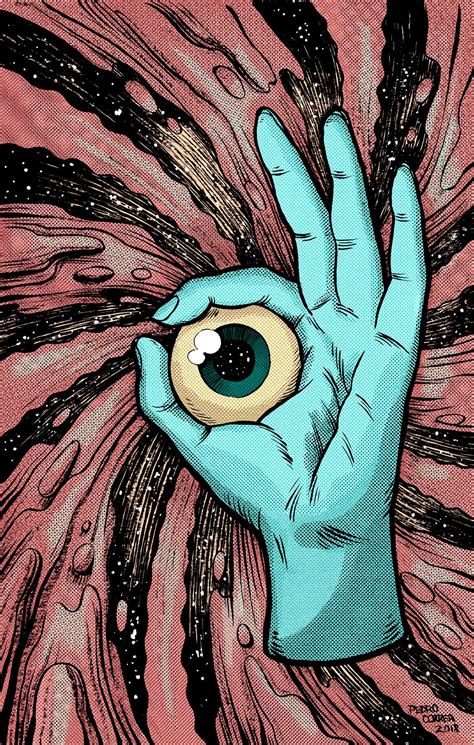 Pedro Correa Illustrator - Cosmic Eyeballs | Psychadelic art, Eyeball ...