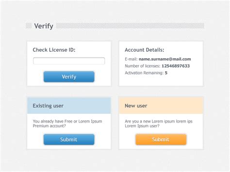 Verify your account - web form. by Goce Jonoski on Dribbble