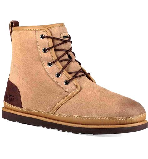 pre owned ugg men harkley waterproof desert tan boots shoes authentic