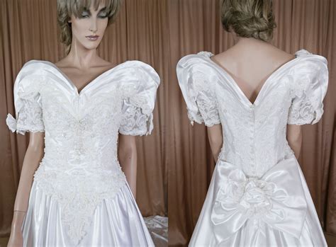Wedding Dress 90s Vintage Bridal Gown From 1990s Victorian - Etsy