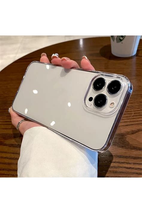 KVK PRİVACY Iphone 14 Pro Max Kılıf Sert Şeffaf Sararmaz Kılıf Premium