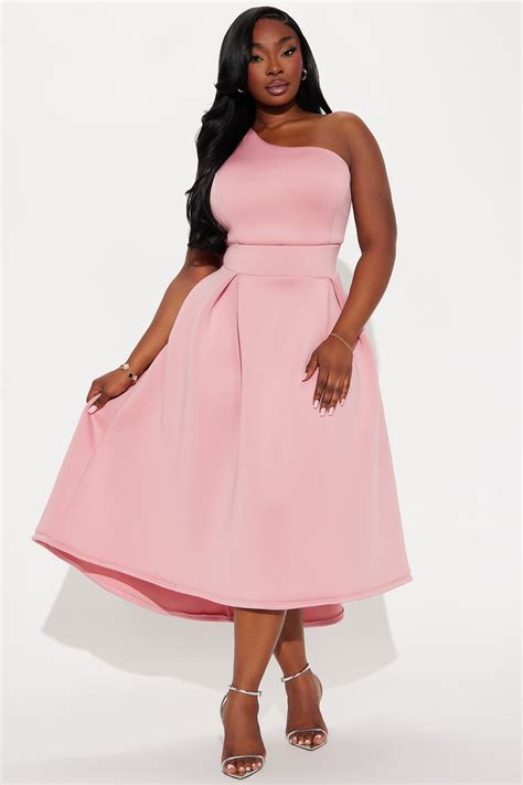 pink plus size dresses 1