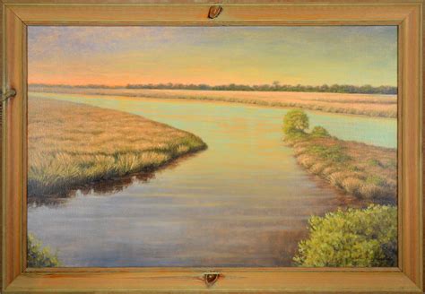 Max Flandorfer - "Ocean Springs" Mississippi Bayou Landscape in Oil on