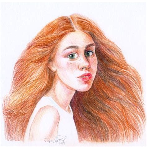 Redhead enchantress, Gloria | Buy original art, Portrait illustration