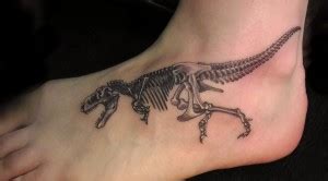 Dinosaur skeleton tattoo