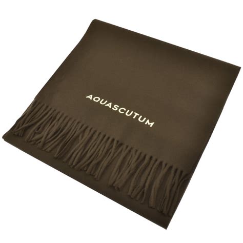 Aquascutum Scarf Brown | Mainline Menswear