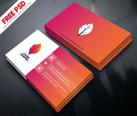 Professional Business Card Psd Free Download in Blank Business Card ...