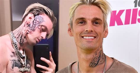 aaron carter  tattoos   face