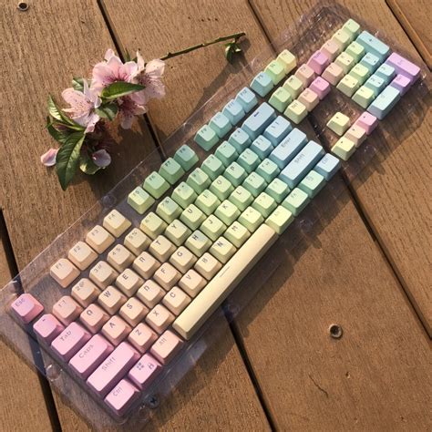 104-Keys-Rainbow-Gradient-OEM-Profile-PBT-Keycaps-For-MX-Switch ...